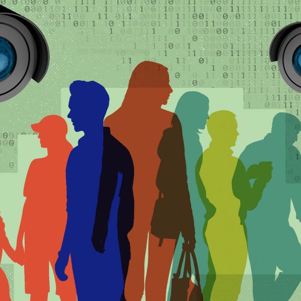 graphic of people with cameras pointing at them