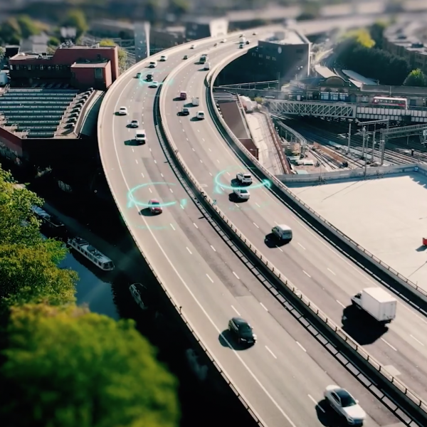 cars driving on highway