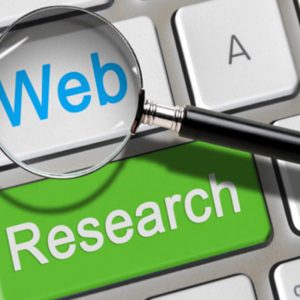 photo of keyboard with internet search words