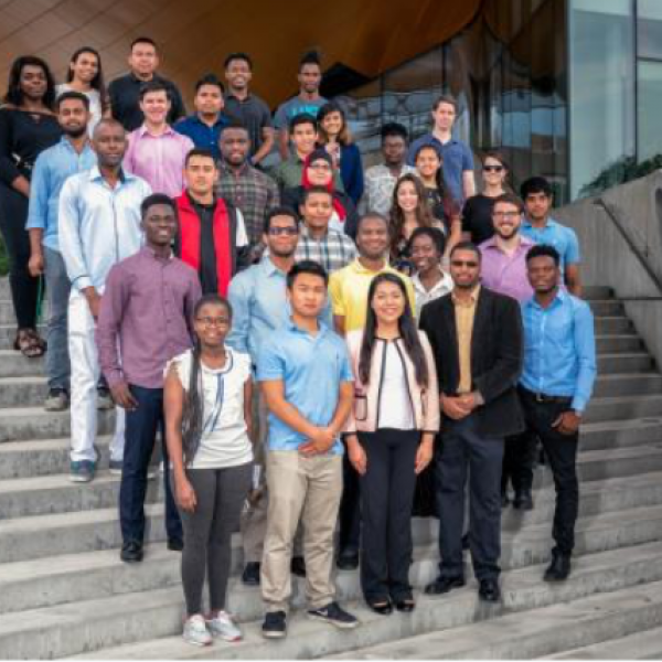 2018 SoNIC program participants on steps of Gates Hall
