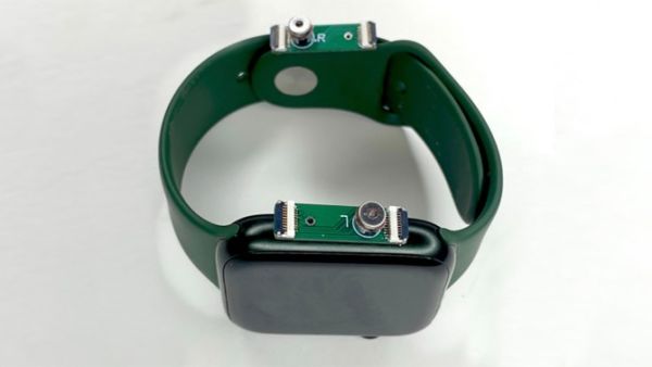 EchoWrist was developed by researchers in the Cornell Ann S. Bowers College of Computing and Information Science. A color photo of EchoWrist