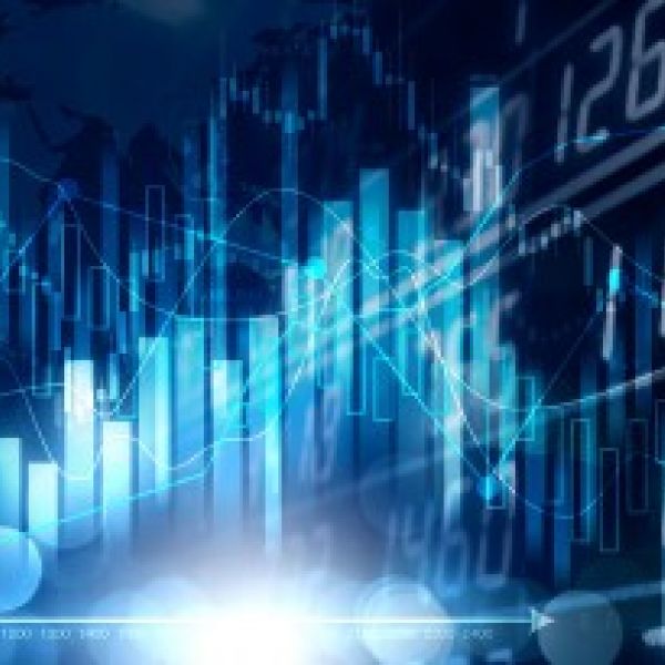 bar charts in blue