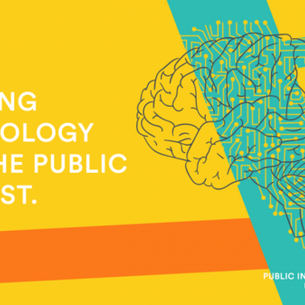 "We're bridging technology and the public interest", a slide courtesy of Public Interest Technology University Network