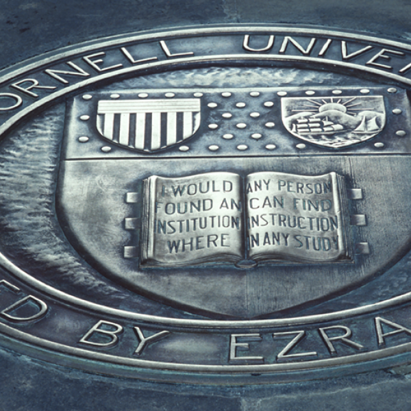 A color photo of the Cornell University seal 